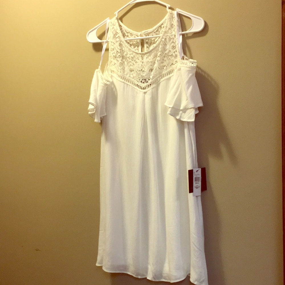 Off White (off the shoulder) mini dress